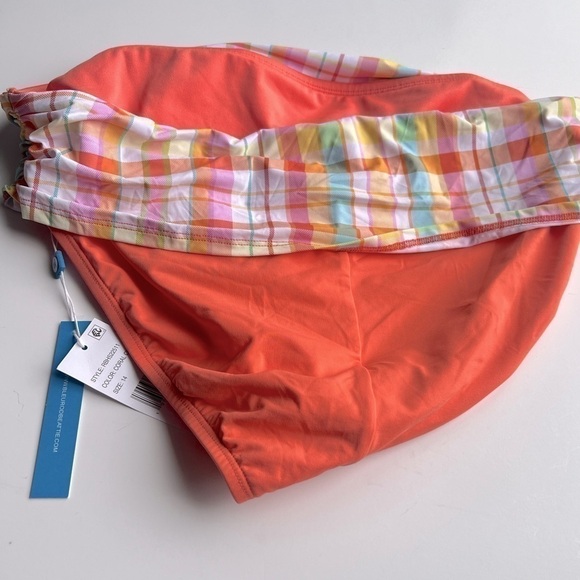 BLEU BY ROD BEATTIE Hip To Be Square Sarong Hipster Bikini Bottoms  New 12 coral - Picture 4 of 7